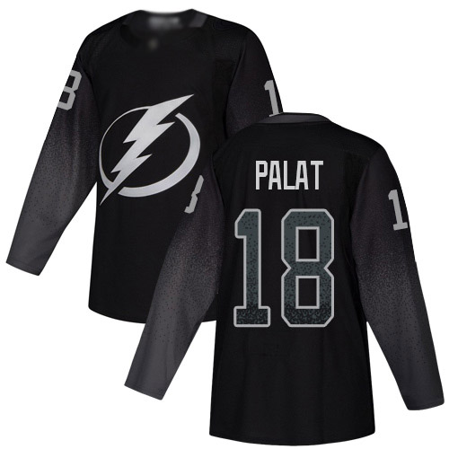 Adidas Tampa Bay Lightning 18 Ondrej Palat Black Alternate Authentic Youth Stitched NHL Jersey